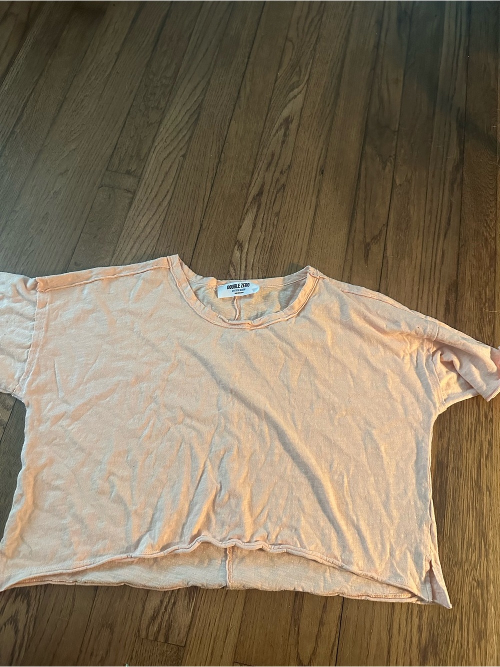 Double Zero Light Peach Crewneck Tee